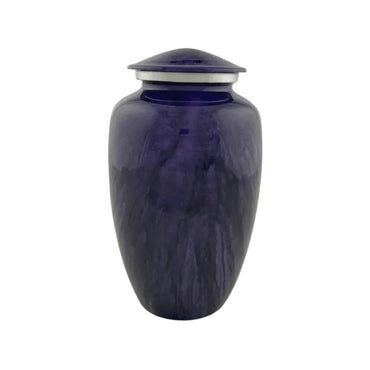 Midnight Solace Adult Purple Marble Brass Urn