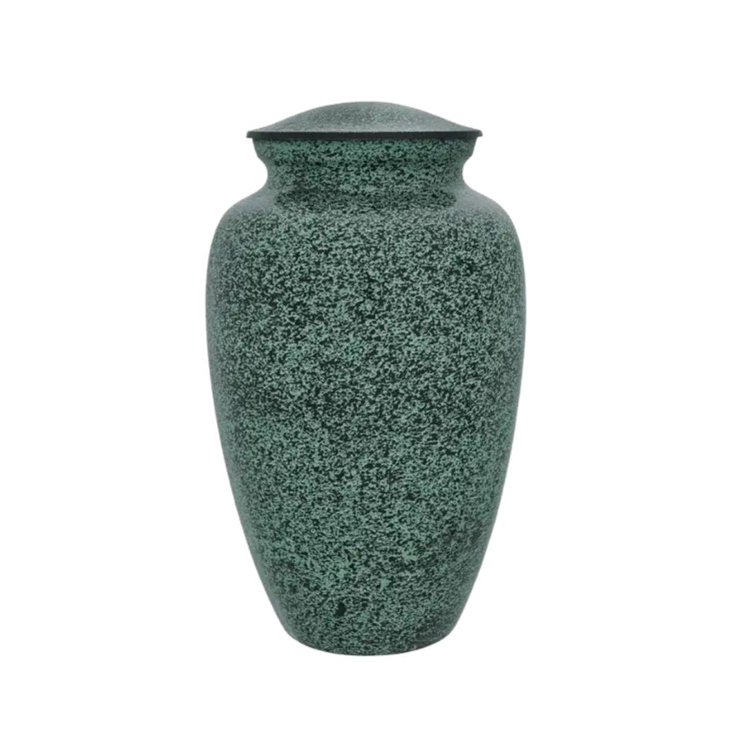 Midnight Solace Adult Sea Green Brass Urn