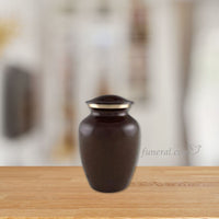 Midnight Solace Medium Brick Stone Brass Urn