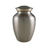 Midnight Solace Medium Silver Brass Urn High-Resolution Image