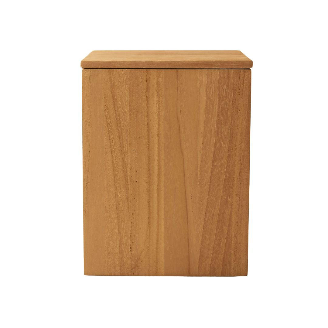 Modest Adult Rectangular Cherry Wood Urn