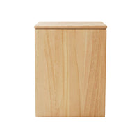 Modest Adult Rectangular Oak Wood Urn