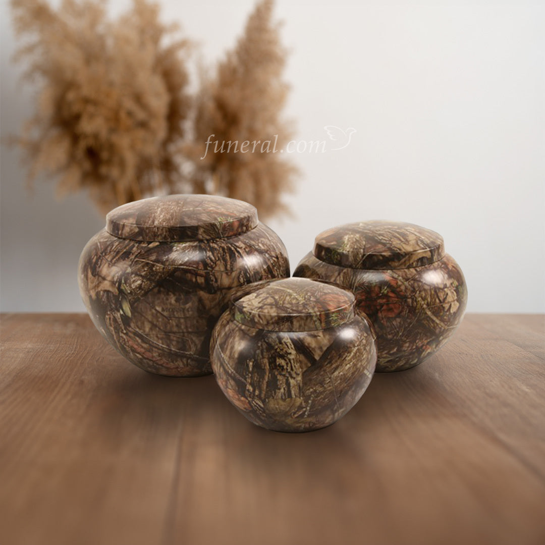 Noah Oak Camo Large Pet Urn Set