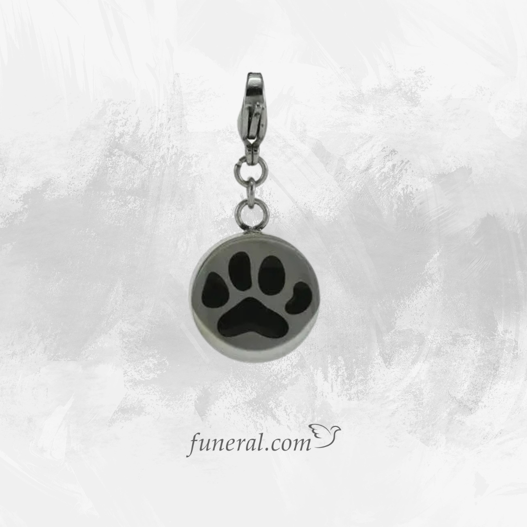 Paddy-paw Stainless Steel Pawprint with Background