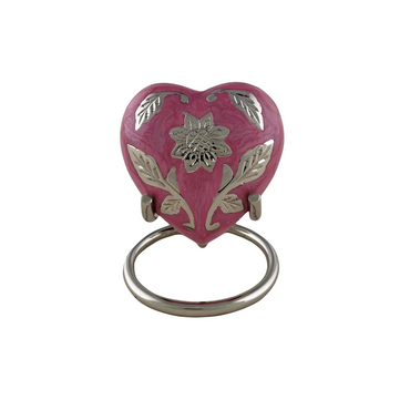 Pearlescent Bloom Pink Aluminum Heart Keepsake