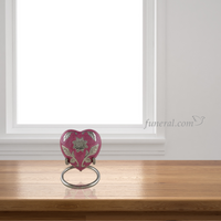 Pearlescent Bloom Pink Aluminum Heart Keepsake