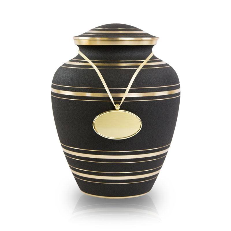 Sentry Adult Onyx Brass Urn