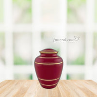 Sentry Adult Red Brass Urn