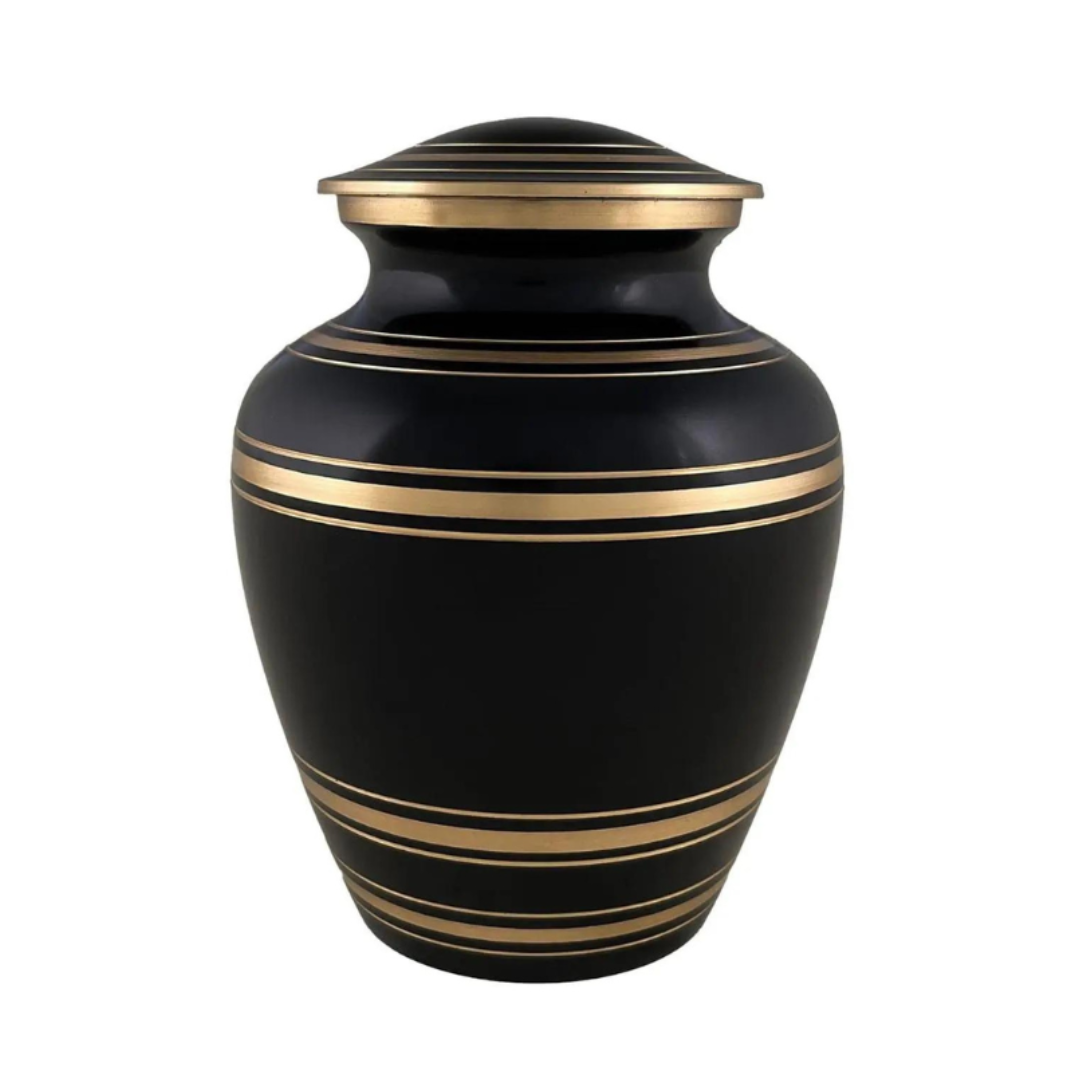 Sentry Medium Onyx Brass Urn High Resolution Image