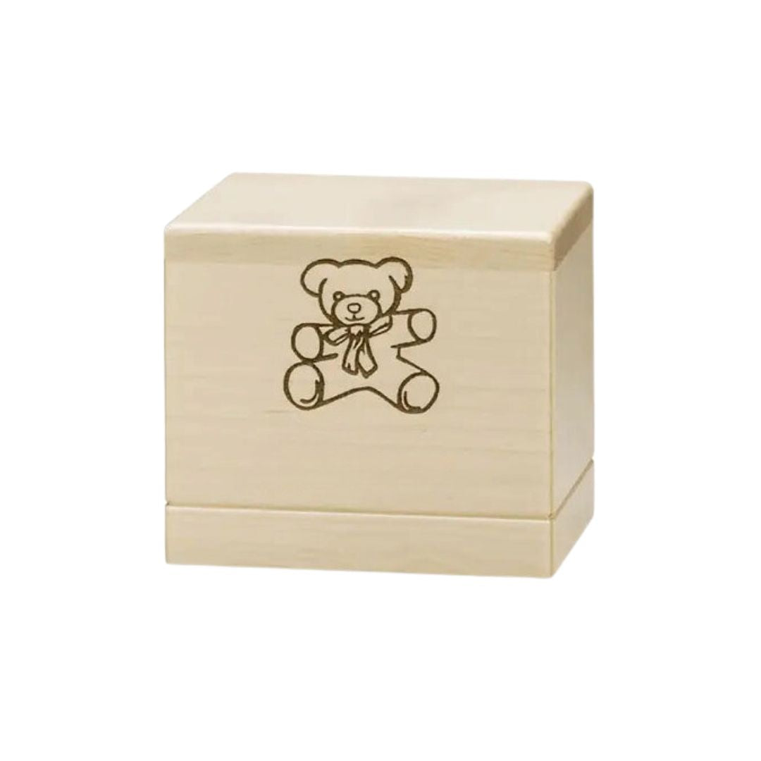 Soft Cub Extra Small Natural Maple Wood Urn