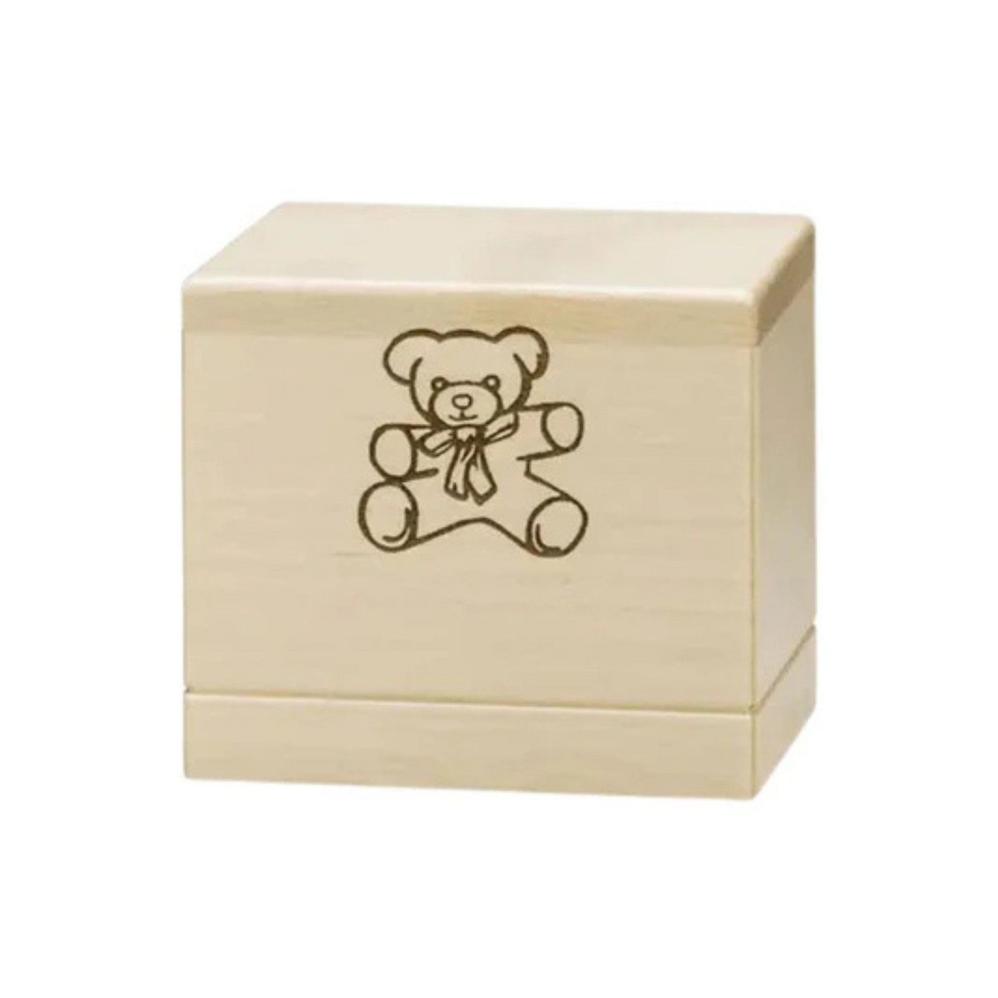 Soft Cube Extra Small Natural Maple Wood Urn High-Resolution Image