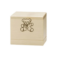 Soft Cube Extra Small Natural Maple Wood Urn High-Resolution Image