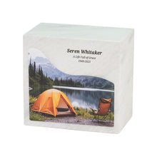 Lakeside Campsite Marble Adult Cremation Urn - Personalized