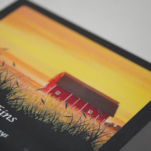 Serene Farmland Sunset Black Marble Adult Cremation Urn