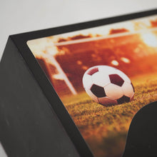 Soccer Field Black Marble Adult Cremation Urn - Artistic