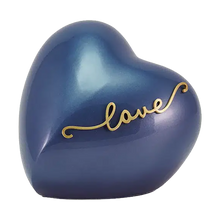 Indigo Heart Love Script Medium Pet Cremation Urn