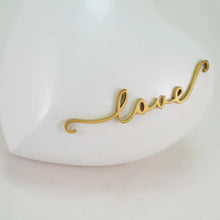 White Heart Love Script Medium Pet Cremation Urn