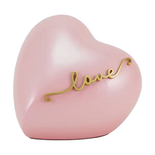 Pink Heart Love Script Medium Pet Cremation Urn