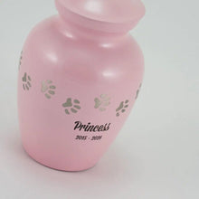 Classic Pearl Pink Paw Print Band Small Pet Cremation Urn - Artistic - 2