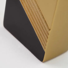 Bronze & Black Diagonal Ribbed Aluminum Adult Cremation Urn