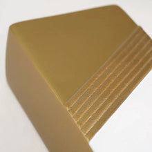 Bronze & White Diagonal Ribbed Aluminum Adult Cremation Urn