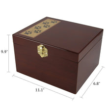 Gloss Walnut Paw Print Inlay MDF Extra Large Pet Memory Chest - Dimensions