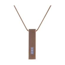 Rose Gold Pillar w/ Cubic Zirconias, 19" Chain Cremation Necklace