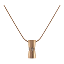 Rose Gold Hourglass w/ Zirconia, 19" Chain Cremation Necklace