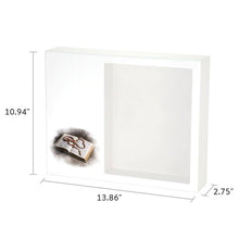 White Gloss MDF Bible & Rosary Shadowbox Medium Cremation Urn - Dimensions