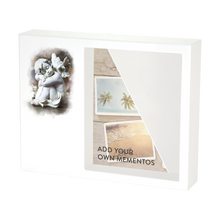 White Gloss MDF Cherub Shadowbox Medium Cremation Urn