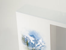 White MDF Majestic Mountains Shadowbox Medium Cremation Urn - Artistic