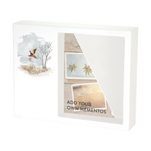 White MDF Pheasants Shadowbox Medium Cremation  Urn