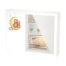 White MDF Teddy Bears Shadowbox Medium Cremation Urn