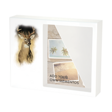 White MDF White-Tailed Deer Shadowbox Medium Cremation Urn