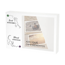 Two Cats with Yarn Memento White Large Pet Cremation Urn