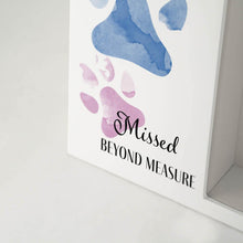 Paws Purple & Blue Memento White Large Pet Cremation Urn - Artistic