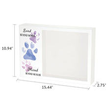 Paws Purple & Blue Memento White Large Pet Cremation Urn - Dimensions