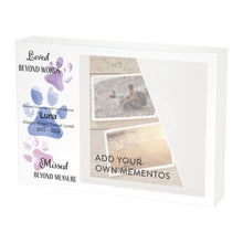 Paws Purple & Blue Memento White Large Pet Cremation Urn - Personalized