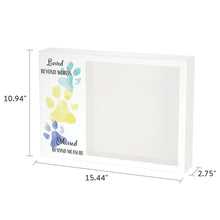 Paws Teal & Yellow Memento White Large Pet Cremation Urn - Dimensions