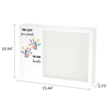 Left Paws Rainbow Memento White Large Pet Cremation Urn - Dimensions