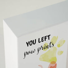 Left Paws Red & Yellow Memento White Large Pet Cremation Urn - Artistic