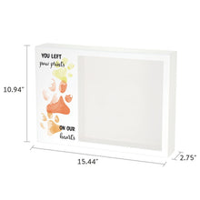 Left Paws Red & Yellow Memento White Large Pet Cremation Urn - Dimensions