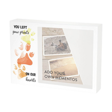 Left Paws Red & Yellow Memento White Large Pet Cremation Urn