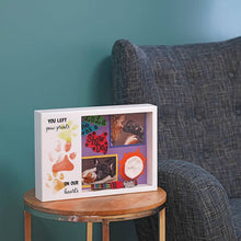 Left Paws Teal Yellow Memento White Large Pet Cremation Urn - Lifestyle