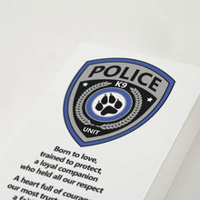 K9 Badge Memento White Large Pet Cremation Urn - Artistic