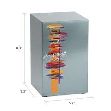 Brushed Pewter Stainless Steel Painter Adult Cremation Urn - Dimensions