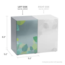 Foliage Leaf Pewter Companion Urn - Left Side - Dimensions