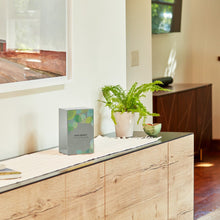  Foliage Leaf Pewter Companion Urn - Left Side - Lifestyle