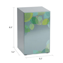 Foliage Leaf Pewter Companion Urn - Right Side - Dimensions