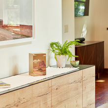 Brushed Bronze Stainless Steel Desert Landscape Adult Cremation Urn - Lifestyle